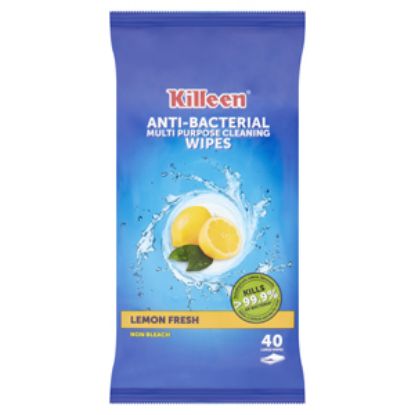 Picture of Killeen Antibac surface wipes lemon 40's x9